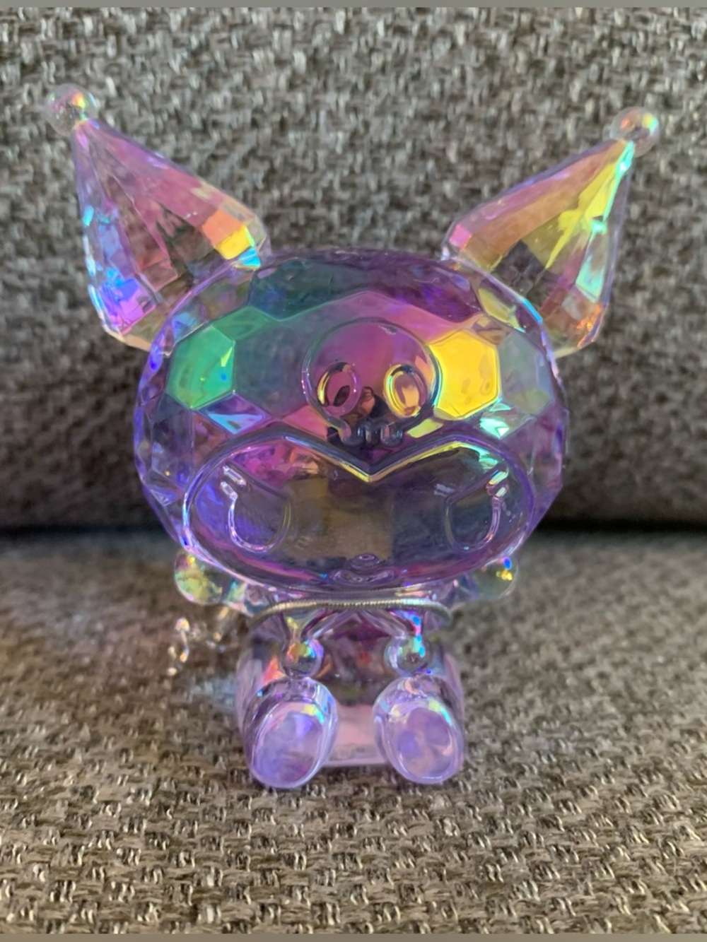 BNWT Sanrio Kuromi Synthetic Acrylic Crystal figure - light purple